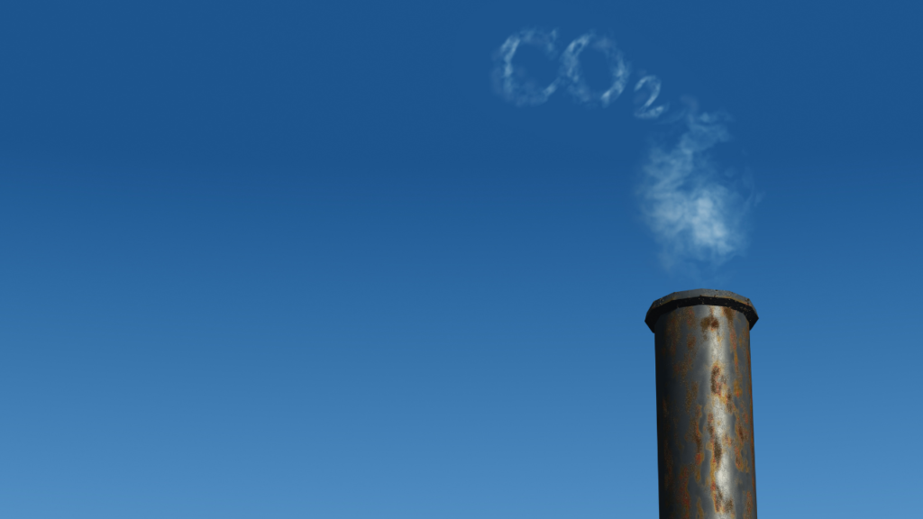 co2 coming out of a smoke stack