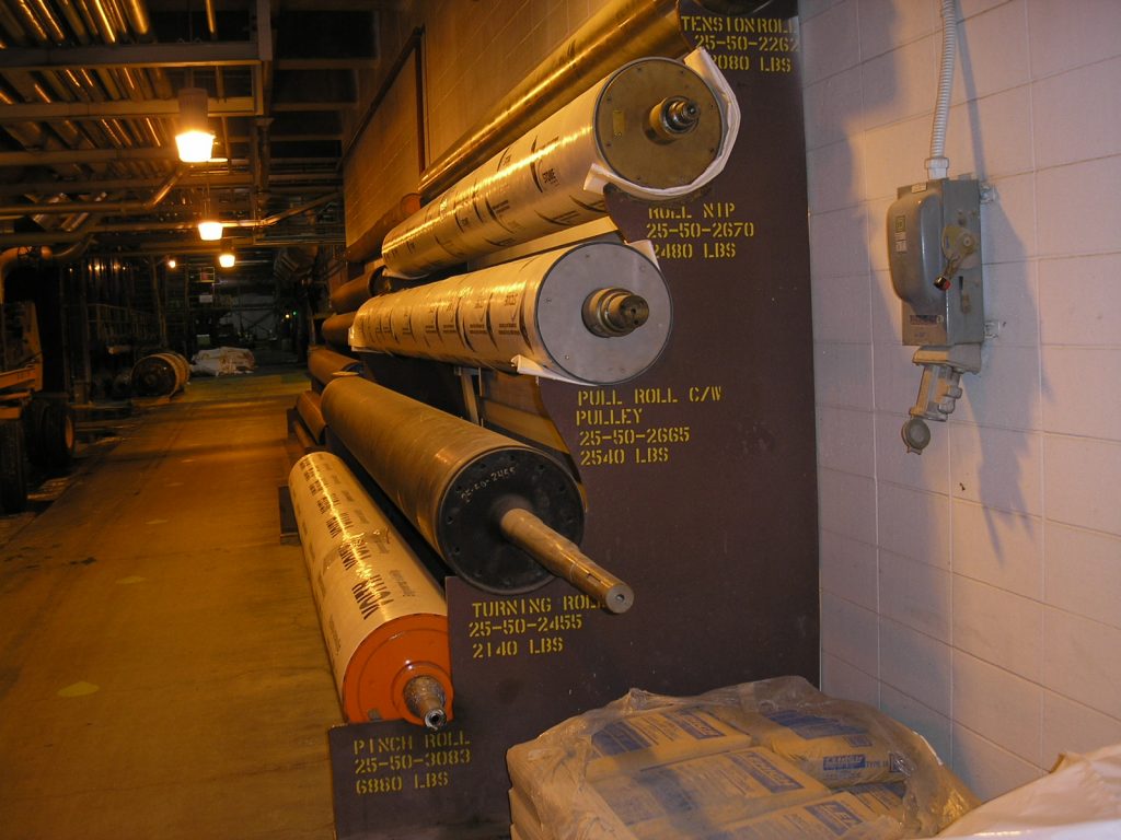 plant numbering, roll, pull roll c/w pulley, turning roll, pinch roll