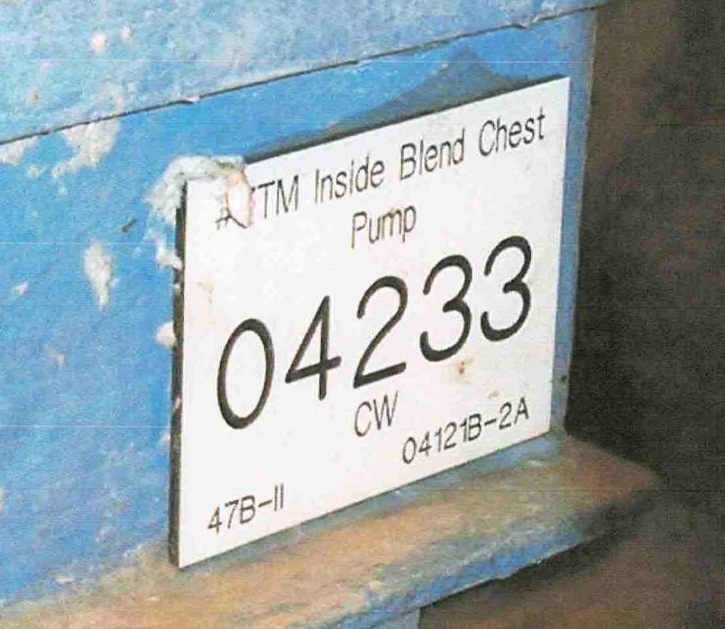 inside blend chest pump, plant numbering