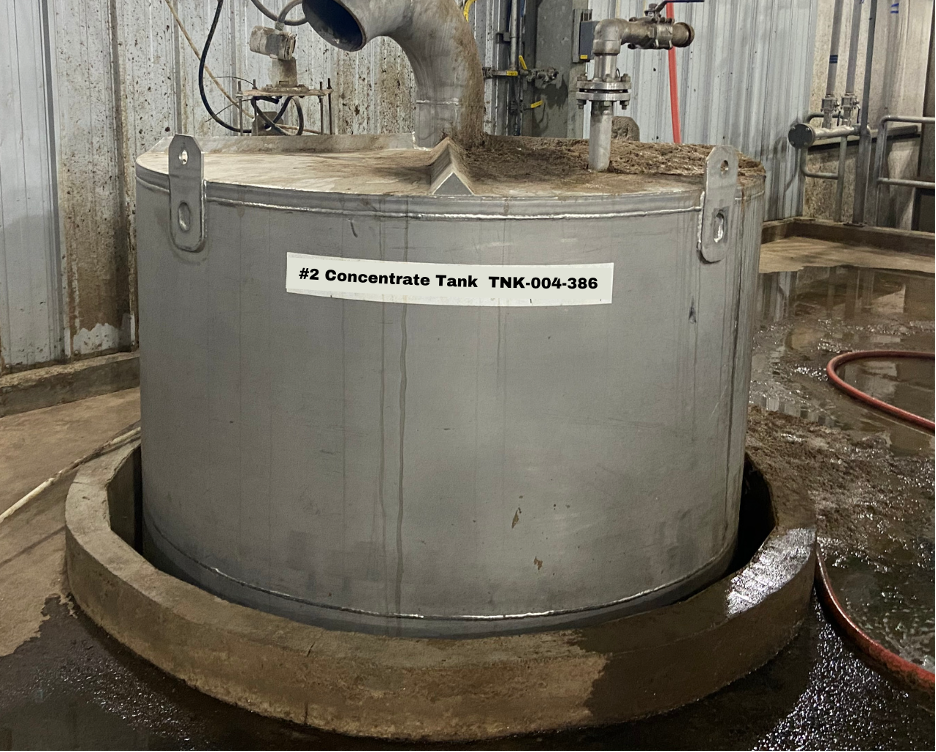 Figure 10: Concentrate Tank with Equipment Label and Equipment Number