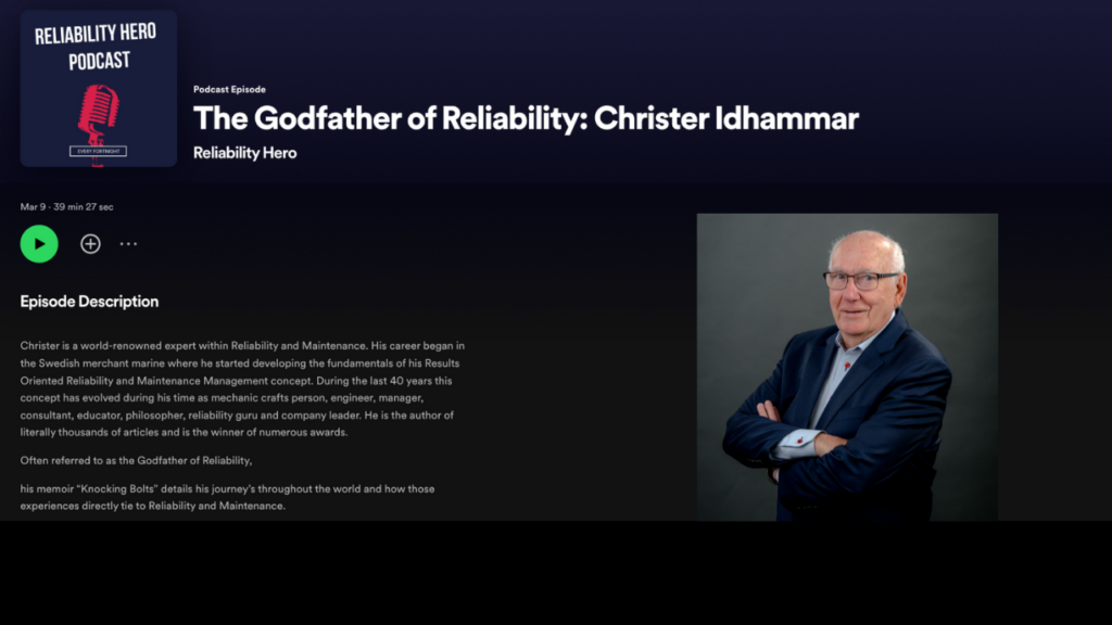 the godfather of reliability - christer idhammar