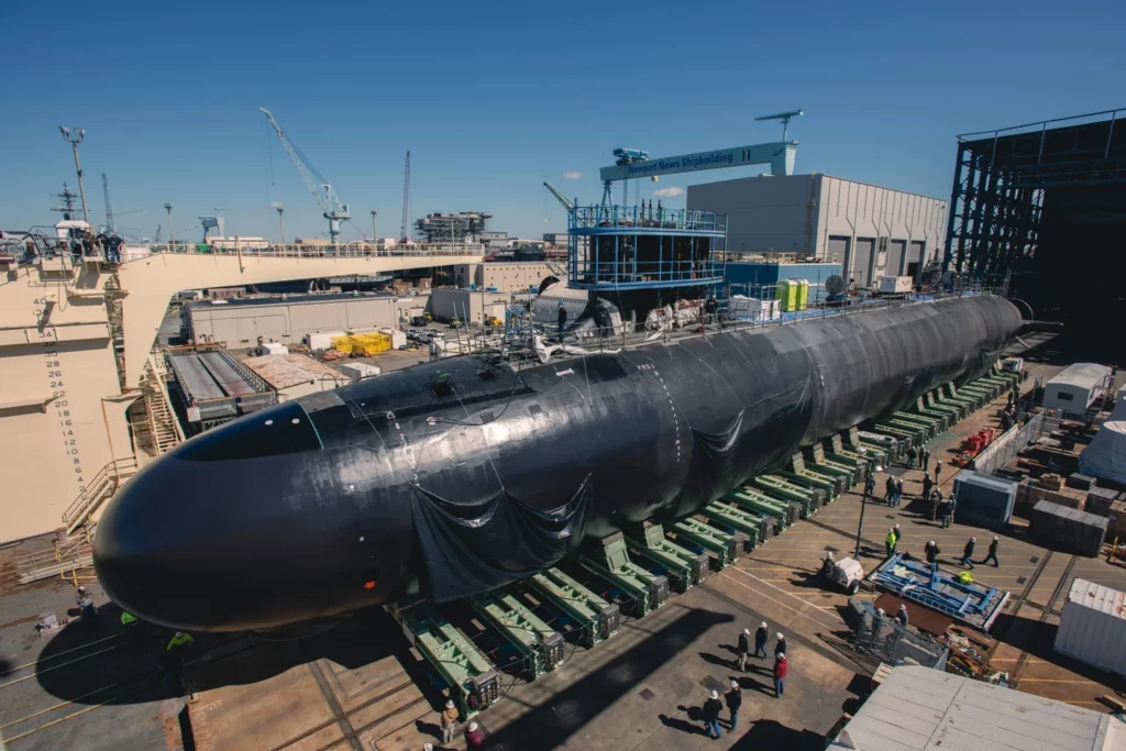 submarine spare parts were needed to build this Virginia-class submarine