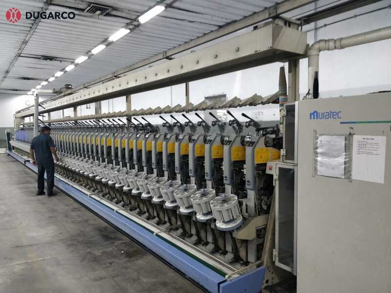 spinning machine in textile factory