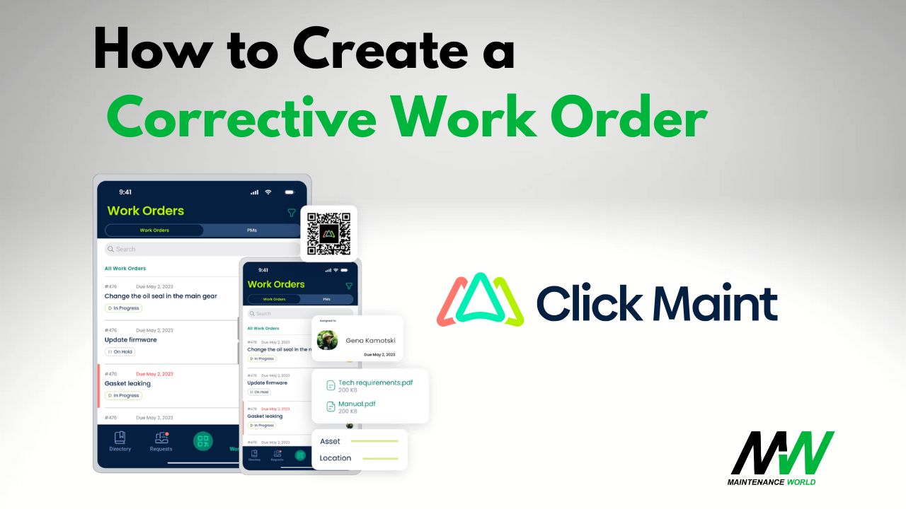 How to Create a Corrective Maintenance Work Order