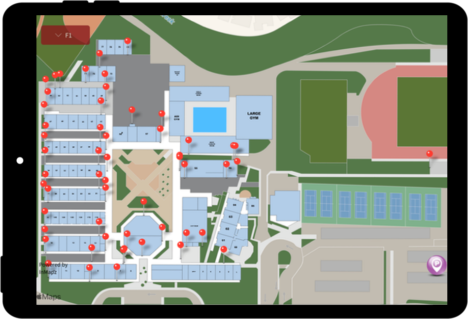 example of dynamic map on tablet