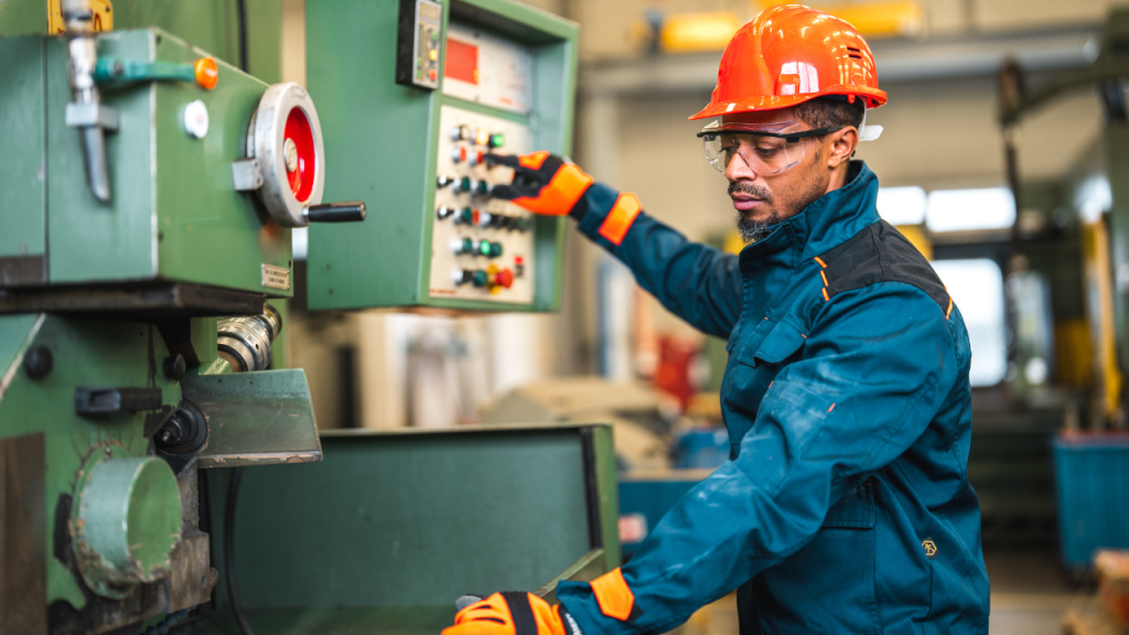 working in a factory